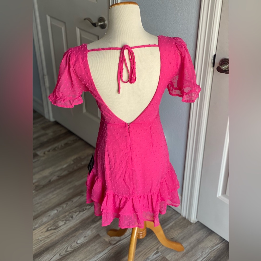 Lulu's Hot Pink Mini Dress - Picture 5 of 6